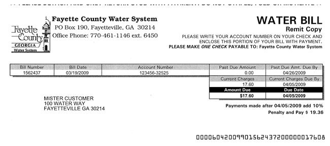 billing statement. on your illing statement)