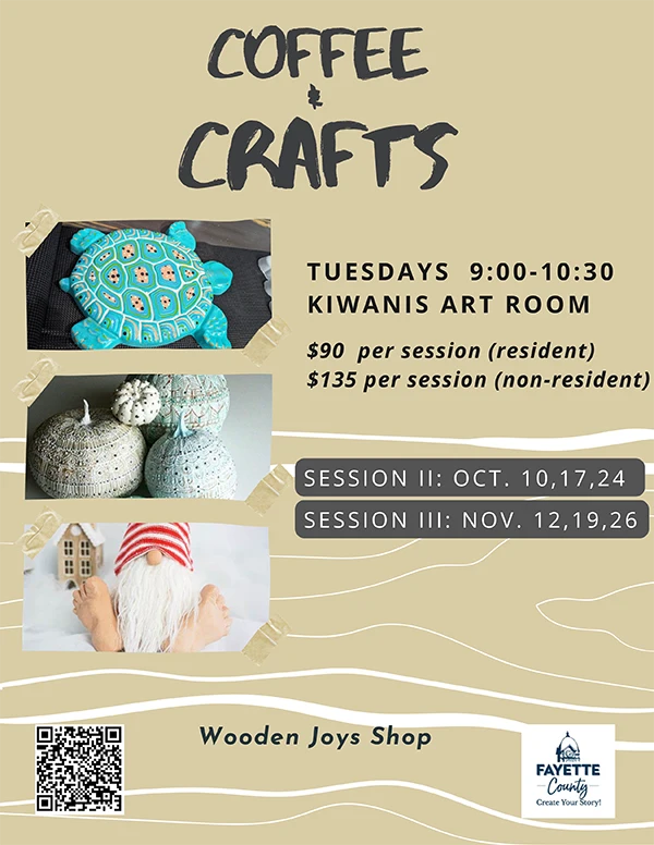 Coffee and Crafts Event Flyer