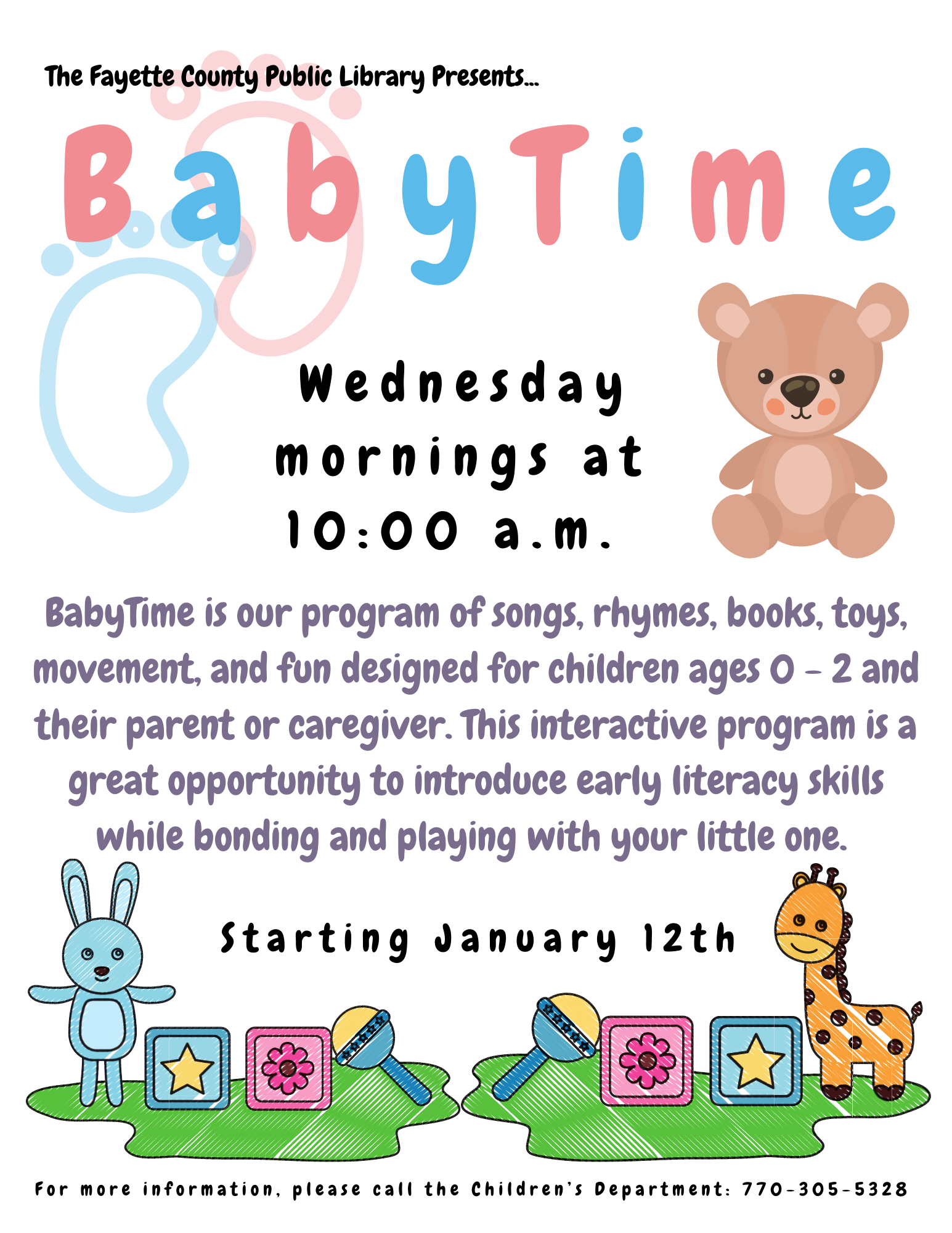 Baby Time information flyer
